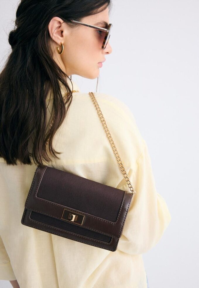 Contrast Canvas Crossbody Bag