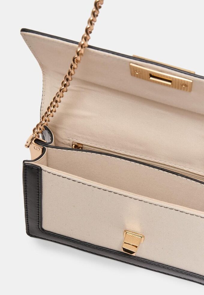 Contrast Canvas Crossbody Bag