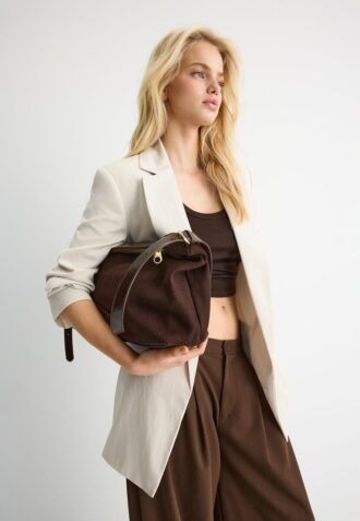 Contrast Canvas Shoulder Bag