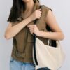 Contrast Canvas Shoulder Bag Contrast Canvas Shoulder Bag