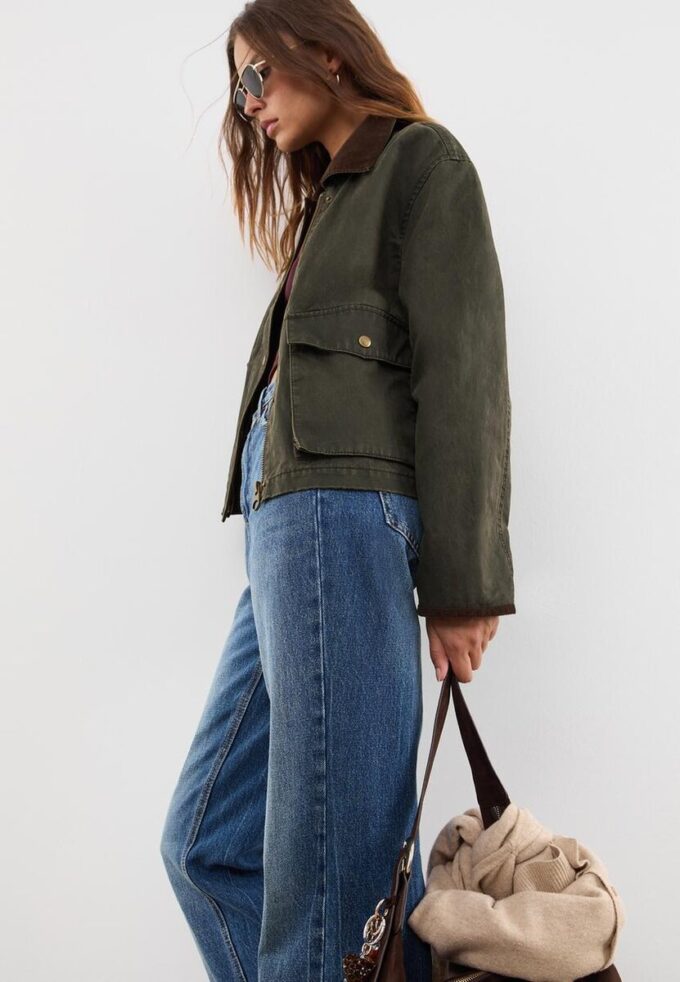 Contrast Short Waxed Parka Contrast Short Waxed Parka