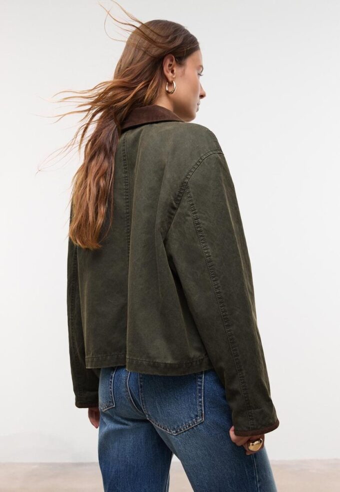Contrast Short Waxed Parka Contrast Short Waxed Parka