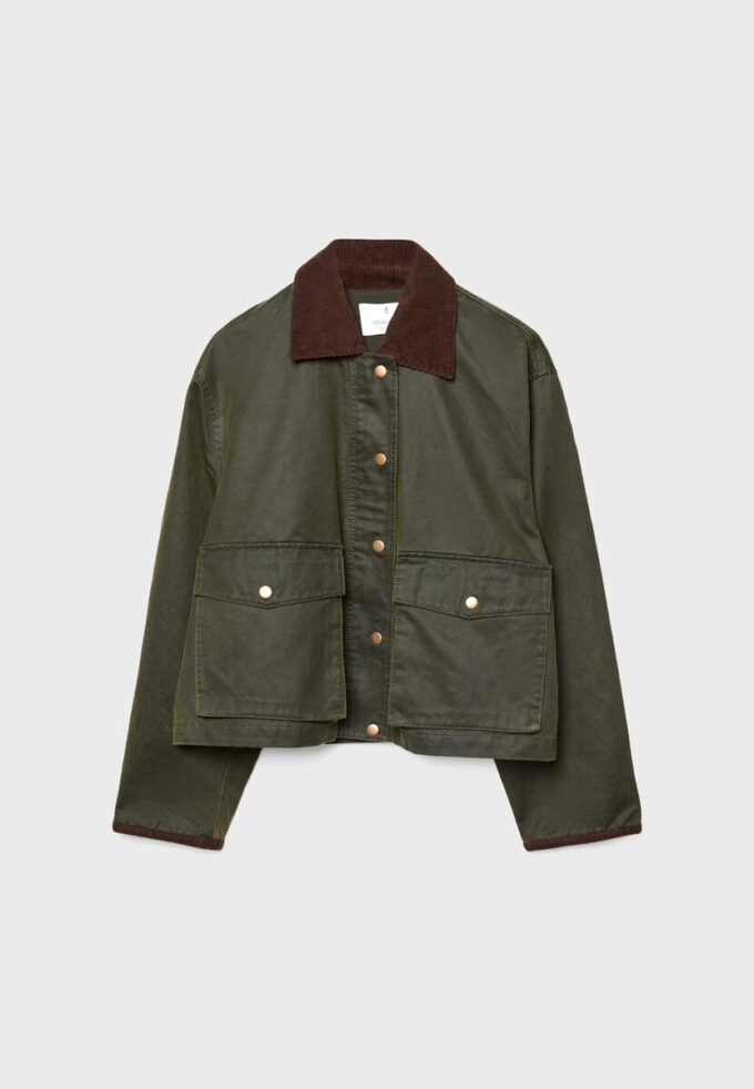 Contrast Short Waxed Parka Contrast Short Waxed Parka