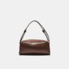 Contrast Shoulder Bag with Double Handle