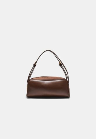 Contrast Shoulder Bag with Double Handle