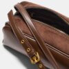 Contrast Shoulder Bag with Double Handle