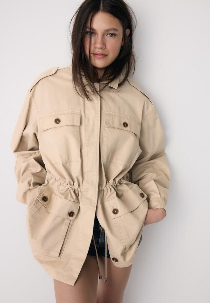Cotton Parka with Pockets Cotton Parka with Pockets