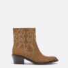Cowboy Heeled Leather Ankle Boots