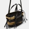 Crochet-Effect Basket Crossbody Bag