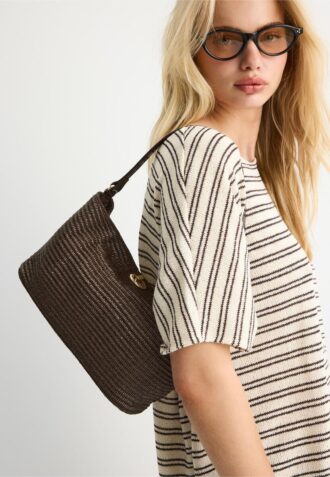 Crochet Shoulder Bag with Metal Fastening