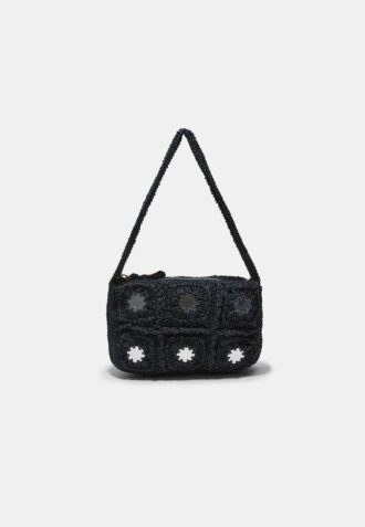 Crochet Shoulder Bag with Mirrors