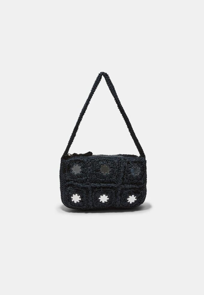 Crochet Shoulder Bag with Mirrors Crochet Shoulder Bag with Mirrors
