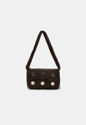 Crochet Shoulder Bag with Mirrors