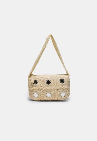 Crochet Shoulder Bag with Mirrors