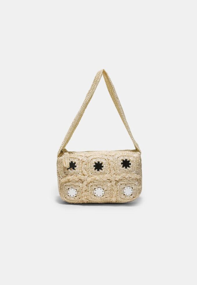 Crochet Shoulder Bag with Mirrors