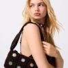 Crochet Shoulder Bag with Mirrors Crochet Shoulder Bag with Mirrors