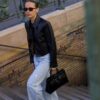 Crop Leather Effect Blazer