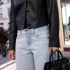 Crop Leather Effect Blazer