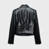 Crop Leather Effect Blazer