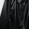 Crop Leather Effect Blazer