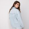Cropped Denim Overshirt with Studs