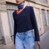 Cropped Round Neck Blazer Cropped Round Neck Blazer