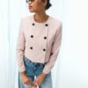 Cropped Round Neck Blazer