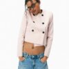 Cropped Round Neck Blazer