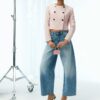 Cropped Round Neck Blazer