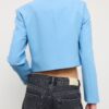 Cropped Round Neck Blazer