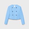 Cropped Round Neck Blazer