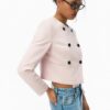 Cropped Round Neck Blazer
