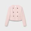 Cropped Round Neck Blazer