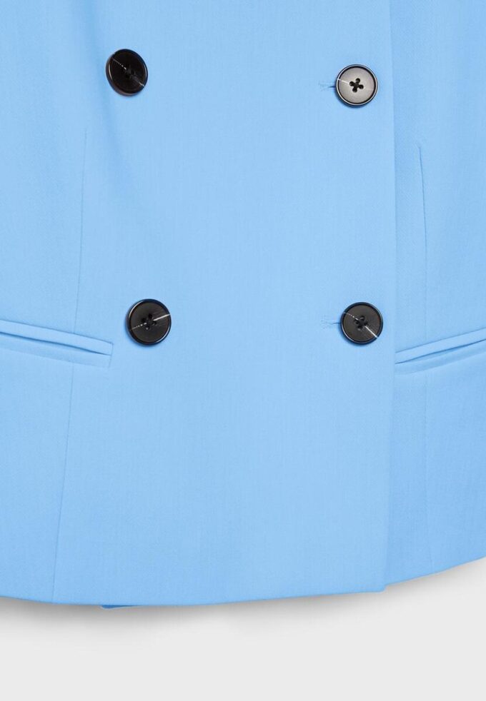 Cropped Round Neck Blazer