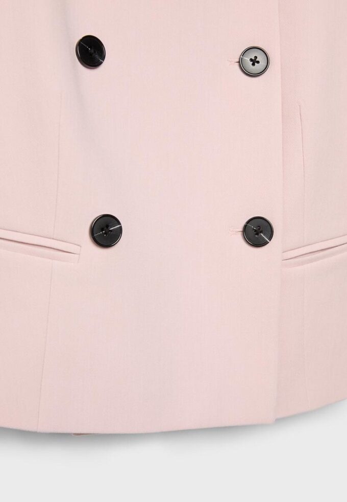 Cropped Round Neck Blazer