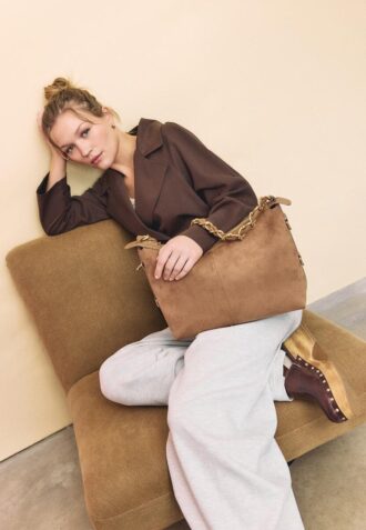 Crossbody Bag with Chain Detail