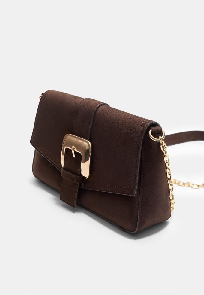Crossbody Bag with Irregular Buckle