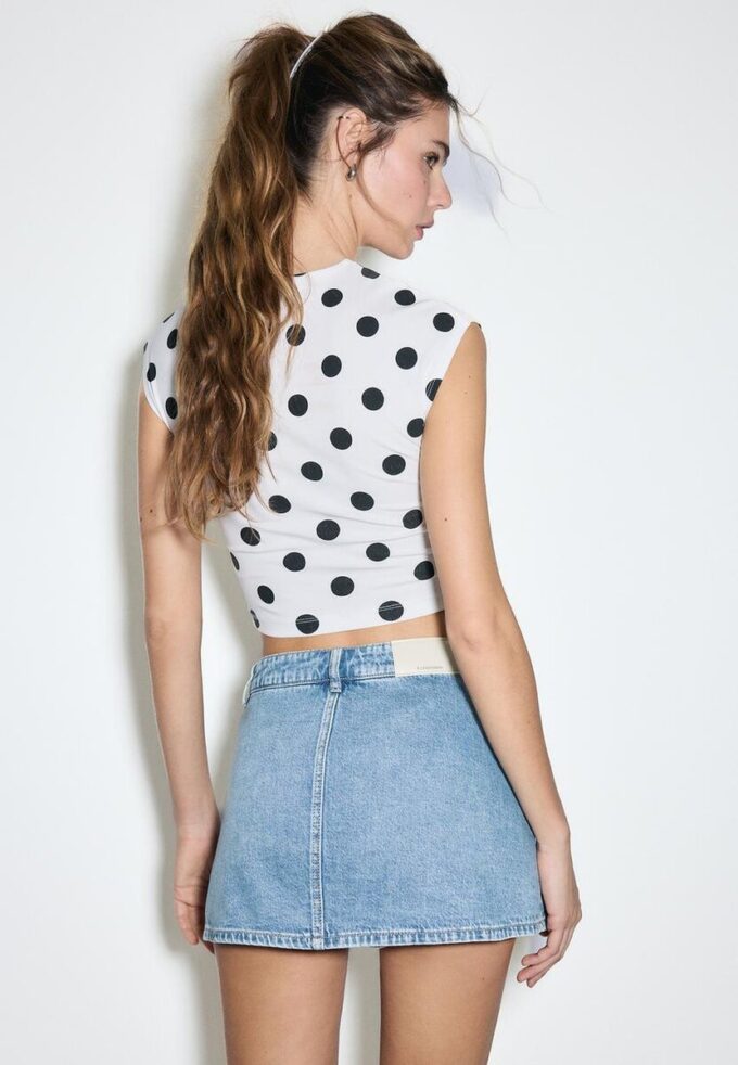 Crossover Denim Skort Crossover Denim Skort