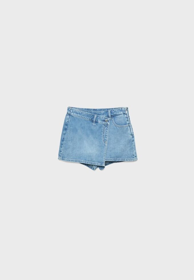 Crossover Denim Skort Crossover Denim Skort
