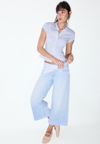 Culotte Jeans with Scarf Detail