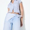 Culotte Jeans with Scarf Detail Culotte Jeans with Scarf Detail