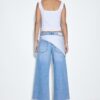 Culotte Jeans with Scarf Detail