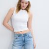 Culotte Jeans with Scarf Detail