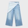 Culotte Jeans with Scarf Detail