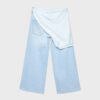 Culotte Jeans with Scarf Detail Culotte Jeans with Scarf Detail