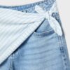 Culotte Jeans with Scarf Detail