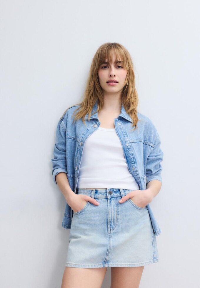 D60 Basic Denim Mini Skirt D60 Basic Denim Mini Skirt