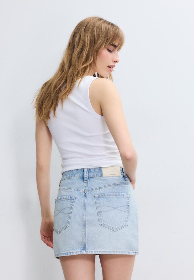 D60 Basic Denim Mini Skirt D60 Basic Denim Mini Skirt