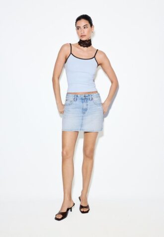 D60 Denim Mini Skirt