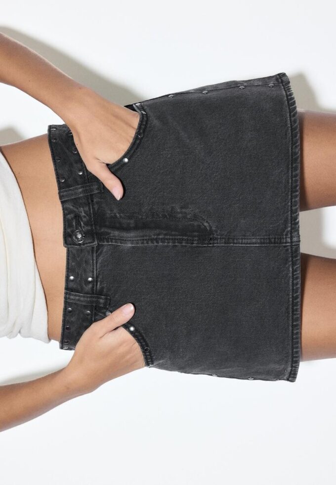 D62 Studded Denim Skort D62 Studded Denim Skort